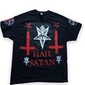Baphomet t shirt XXL size hail Satan in nomine satanas